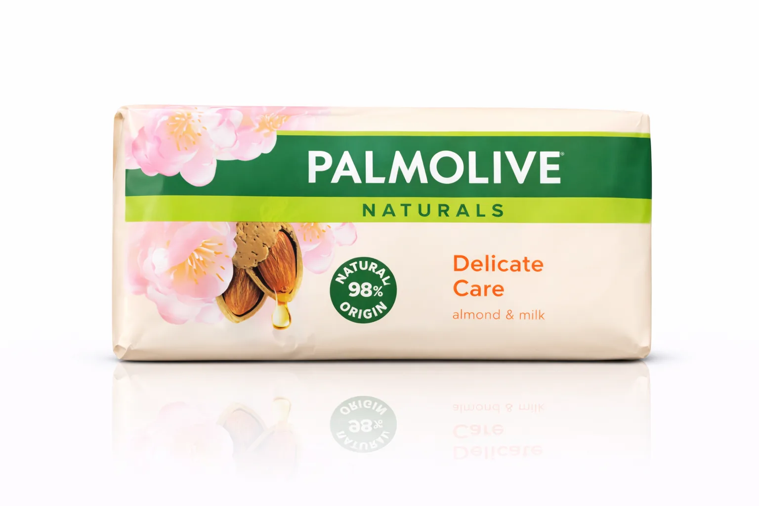 1001161100114 Jabón almendras y leche - Naturals Delicate Care - Almonds & Milk (Palmolive) 3 ud x 90 g - MercoCaribe