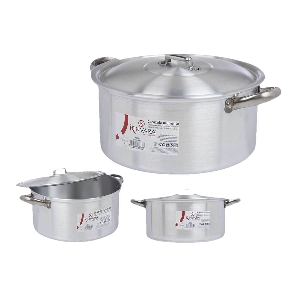 0002151400044 Cacerola aluminio (Kinvara) 24 cm 5 l - MercoCaribe