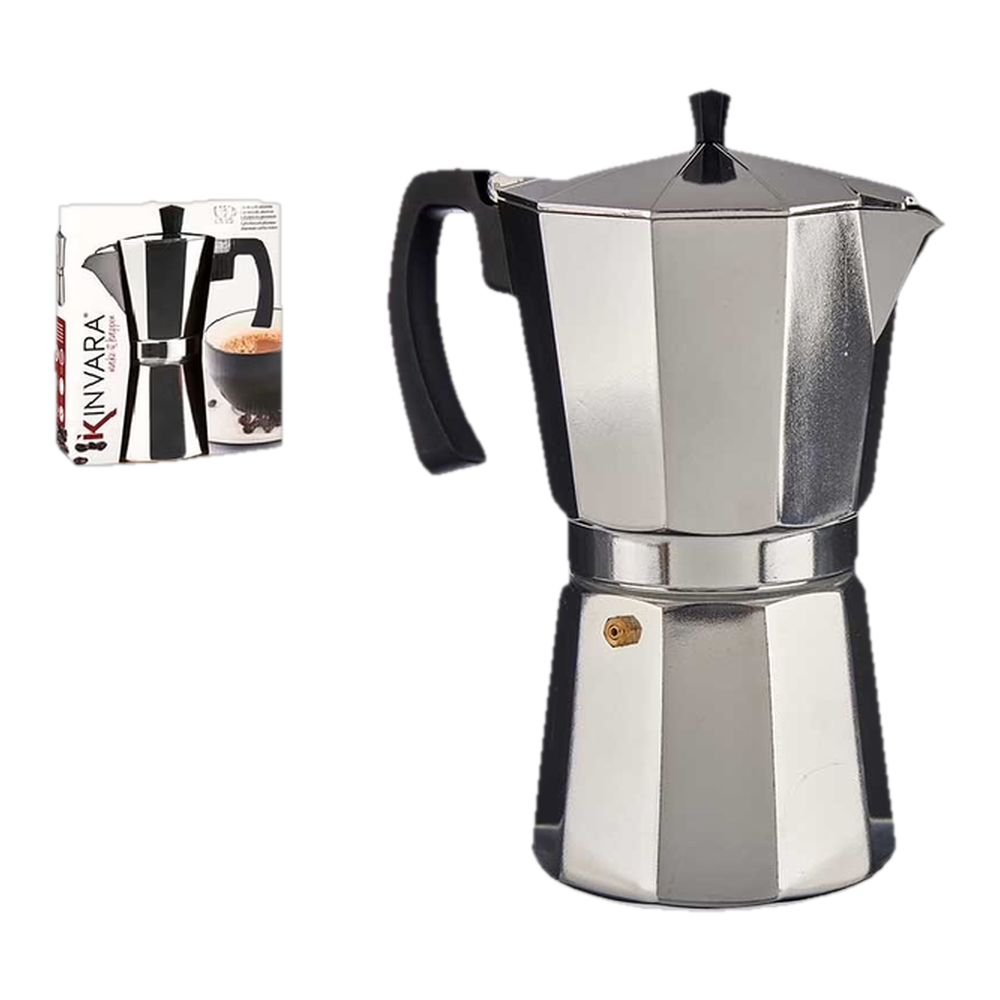 0002151400045 Cafetera aluminio 12 tazas con asa (Kinvara) - MercoCaribe