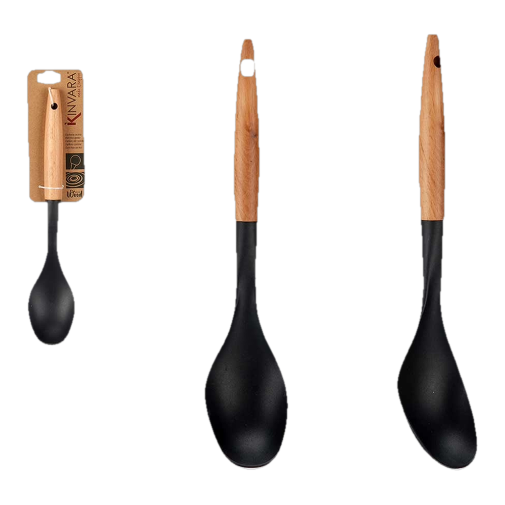 0002151400069 Cuchara cocina con mango de madera (Kinvara) - MercoCaribe