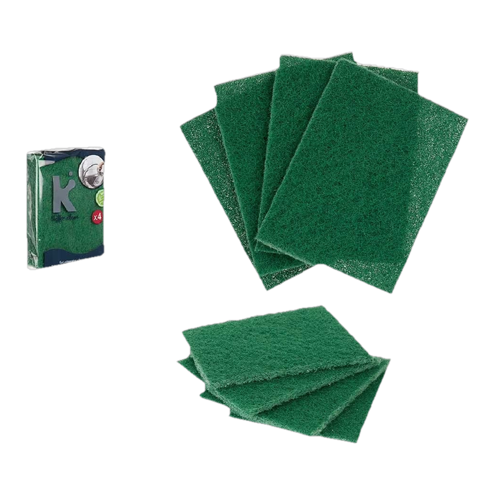 0002151400155 Estropajos verdes fibra extra (Bitter Clear) set 4 ud. - MercoCaribe