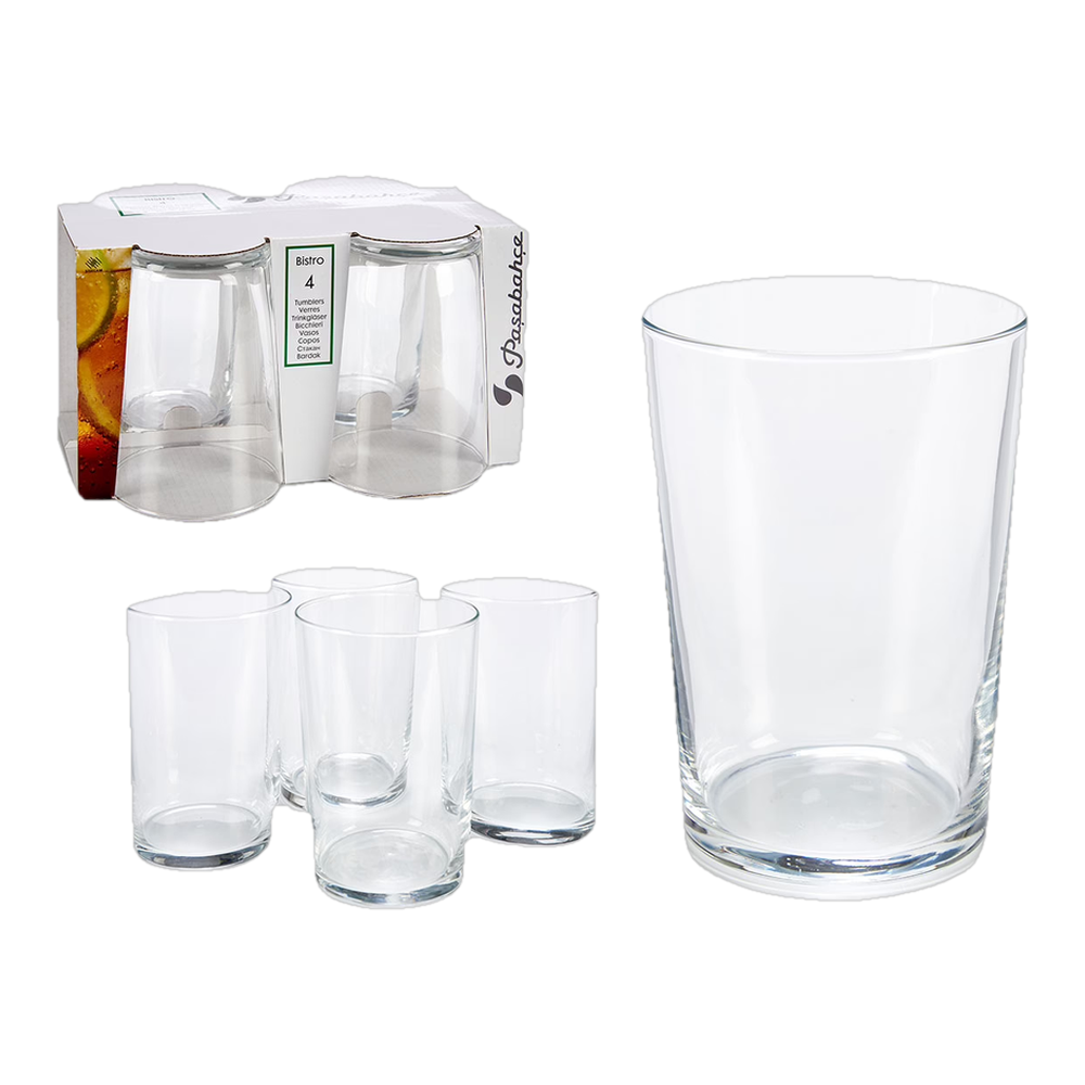 0002151400157 Vasos bistro maxi 510 cc (Pasabahce) set 4 ud. - MercoCaribe