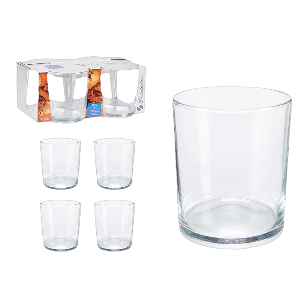 0002151400158 Vasos bistro pinta 380 cc (Pasabahce) set 4 ud. - MercoCaribe