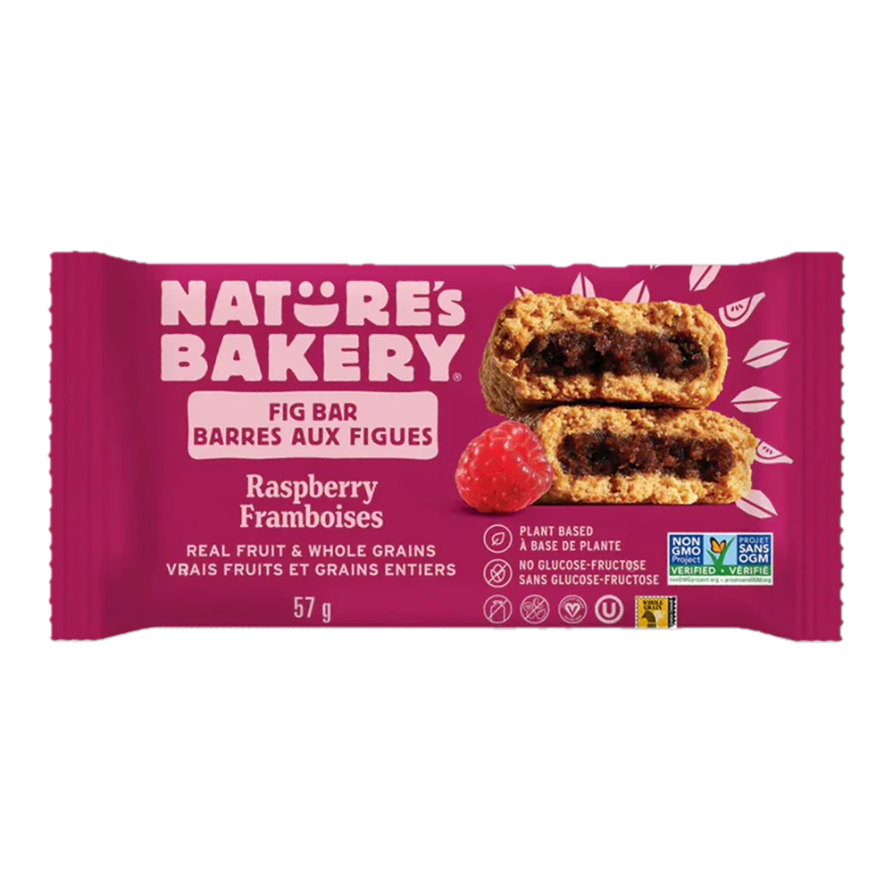 0004101000217 Barrita de frambuesa - raspberry fig bar (Nature Bakery) 2 oz 57 g - MercoCaribe