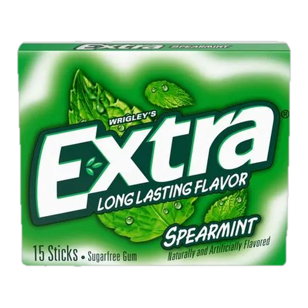0004101300242 Chicle sin azúcar hierbabuena - spearmint (Extra) 15 ud. - MercoCaribe
