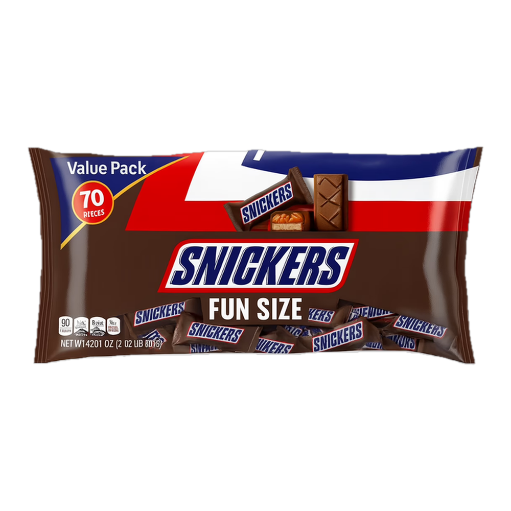 0004101300274 Chocolates (Snickers) 70 ud. 42 oz 1190.7 g - MercoCaribe