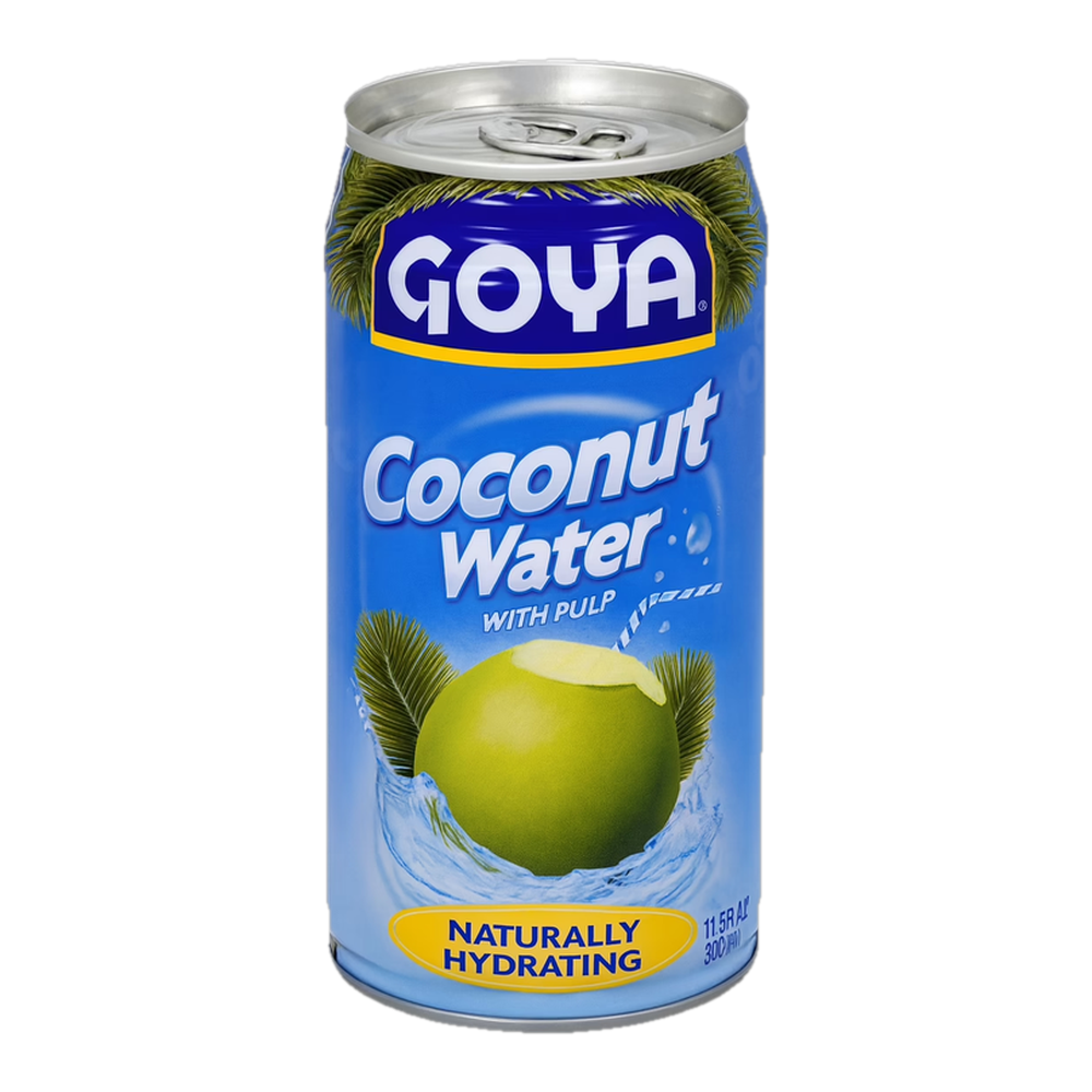 0004131600050 Agua de coco con pulpa - coconut water (Goya) 11.8 oz 350 ml - MercoCaribe