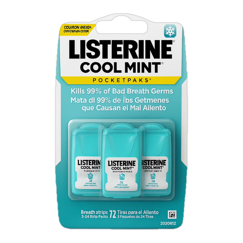 0004161200012 Tiritas bucales - cool mint (Listerine) 3 x 24 ud. - MercoCaribe