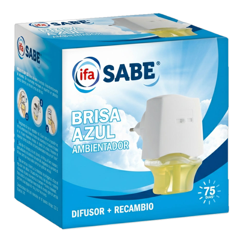 1001151200098 Ambientador eléctrico brisa azul 1 difusor + 1 recambio (Ifa Sabe) 25 ml - MercoCaribe