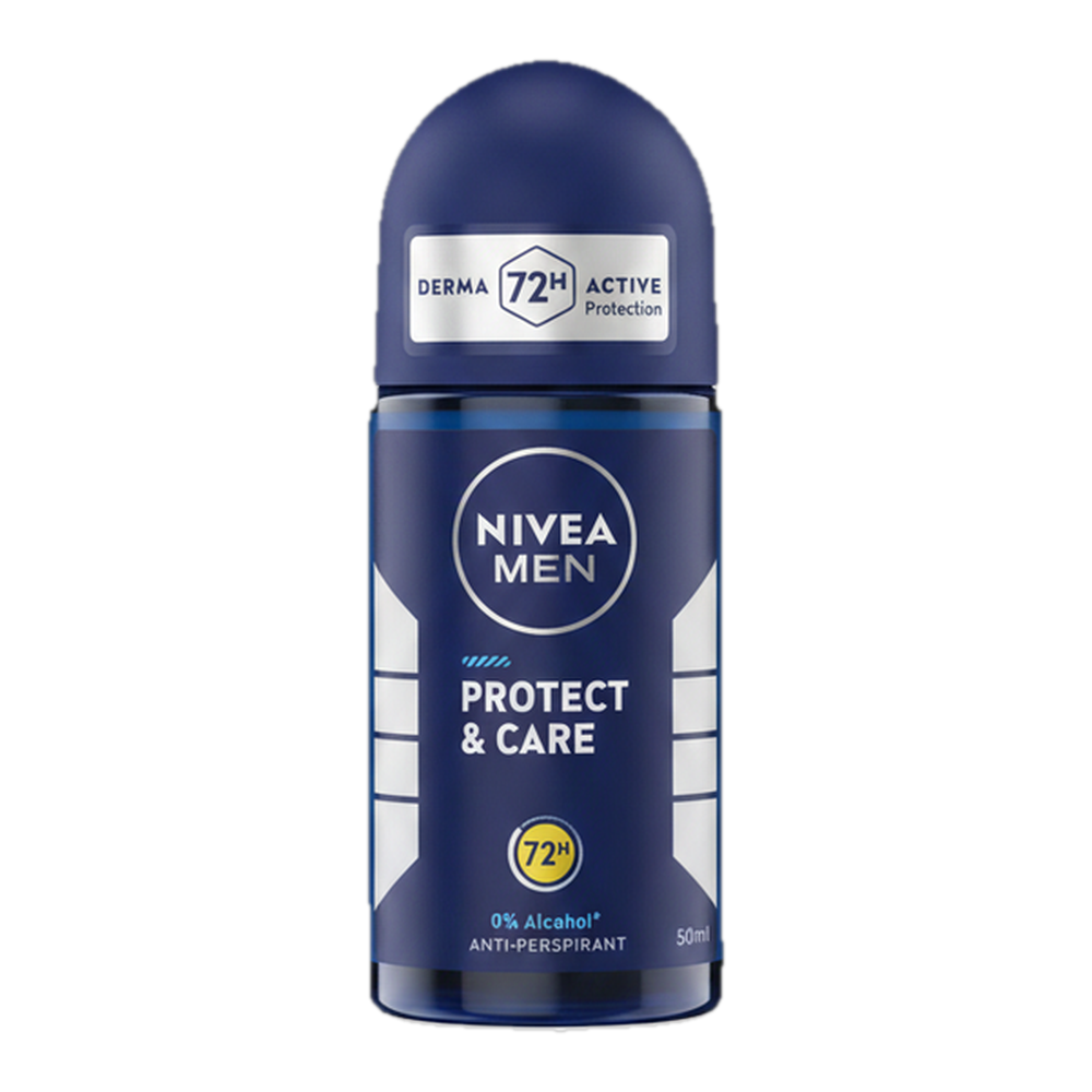 1001161300022 Desodorante protect & care - for men - sin alcohol roll-on 72 h (Nivea) 50 ml - MercoCaribe