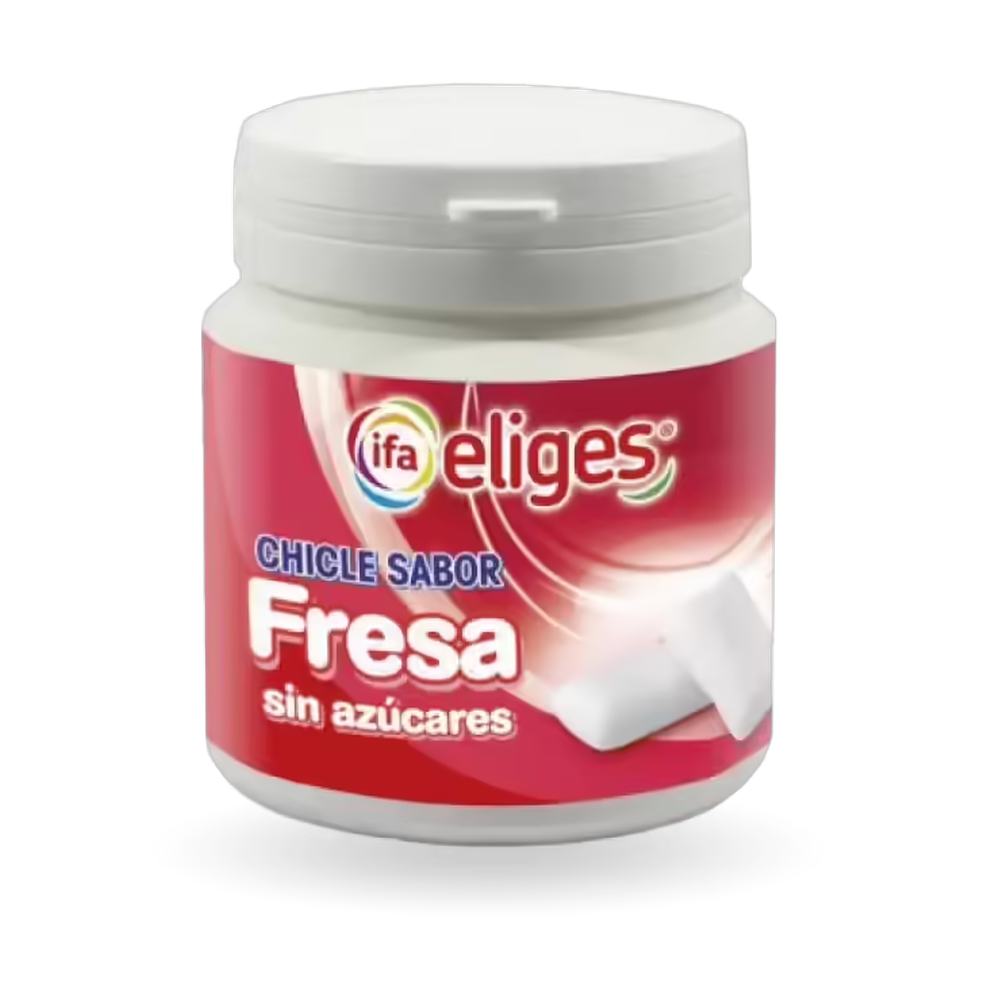 1013120002 Chicle fresa sin azúcar (Ifa Eliges) bote de 100 g - MercoCaribe