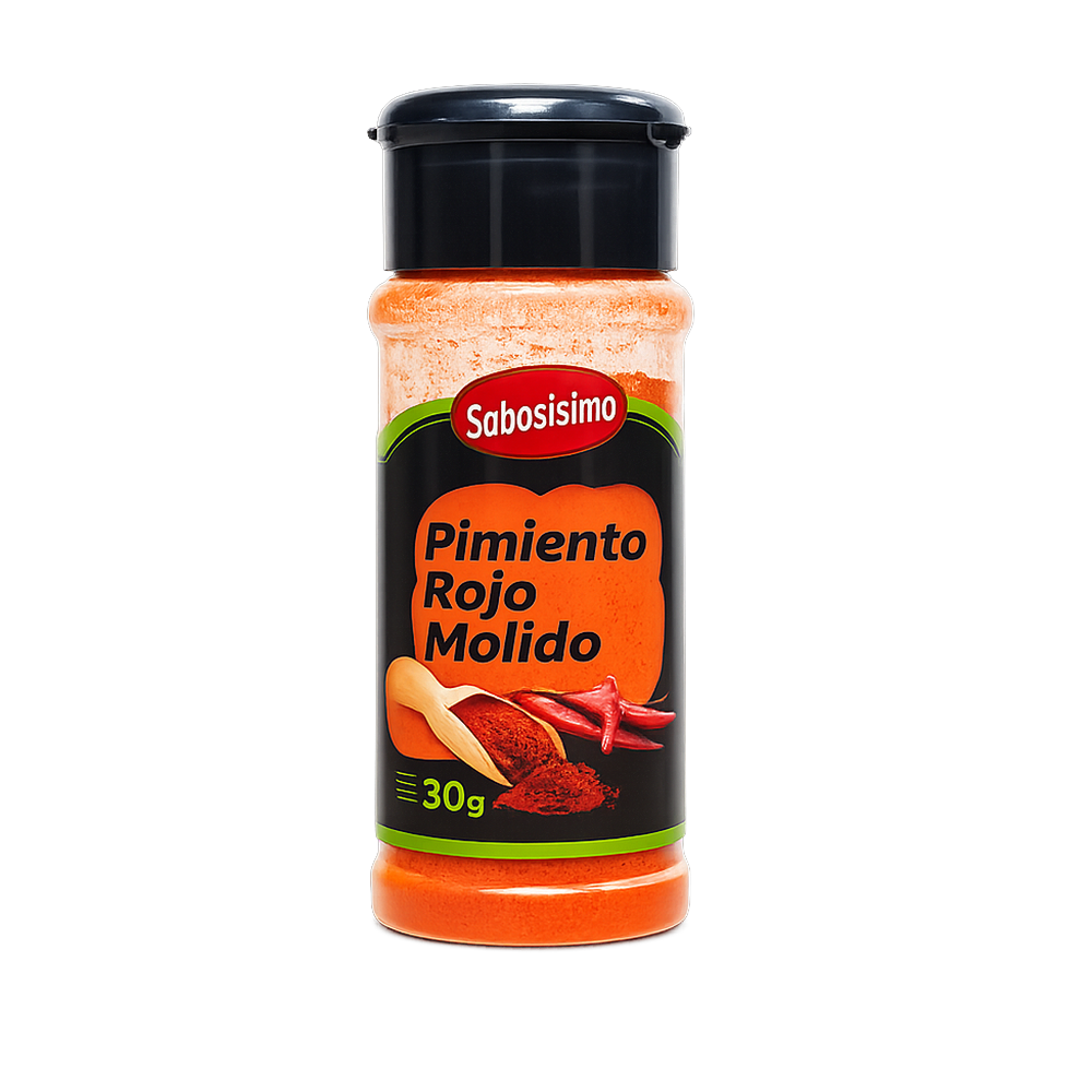 1016000079 Pimiento rojo molido (Sabrosísimo) 30 g - MercoCaribe