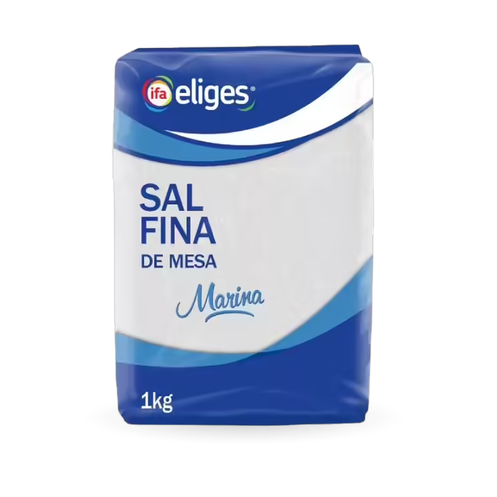1016130014 Sal fina de mesa marina (Ifa Eliges) bolsa de 1 kg - MercoCaribe