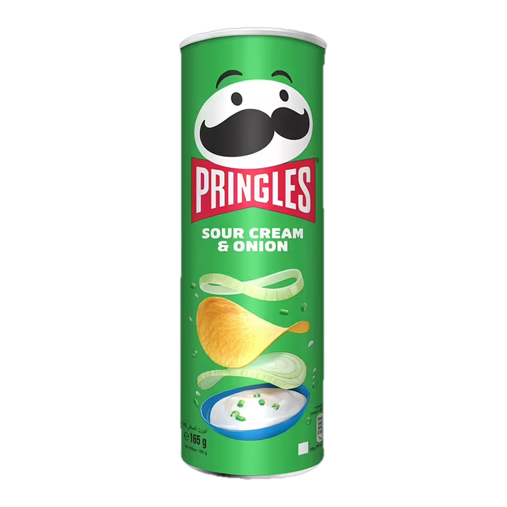 1017000064 Pringles sabor cream onion 165 g - MercoCaribe