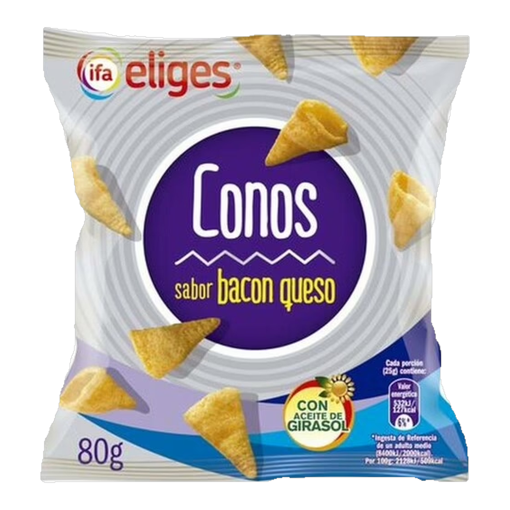 1017000086 Snack conos sabor bacon y queso (Ifa Eliges) 80 g - MercoCaribe