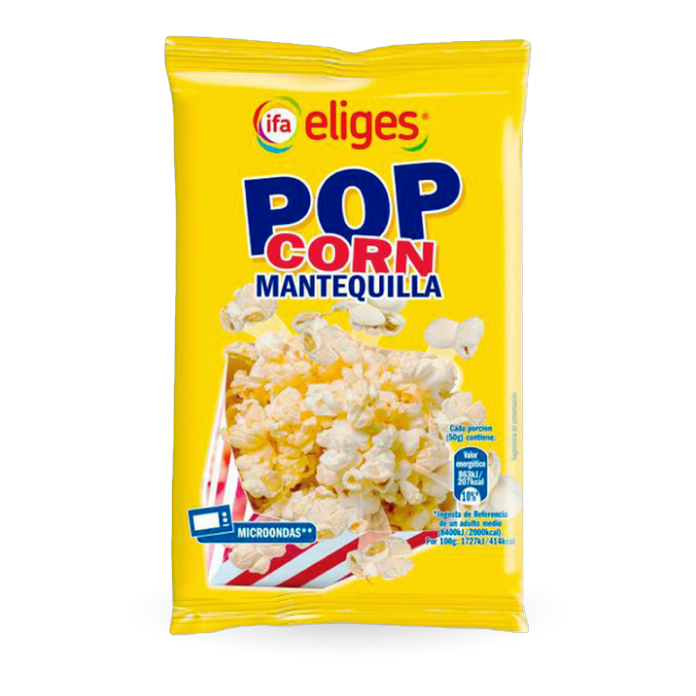 1017130021 Palomitas para microondas con mantequilla (Ifa Eliges) 100 g - MercoCaribe
