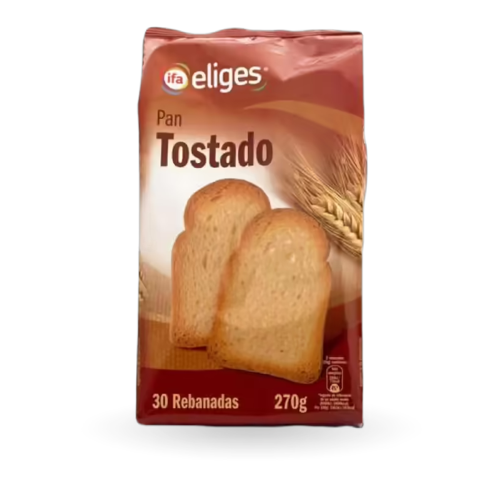 1018000001 Pan tostado (Ifa Eliges) 30 rebanadas 270 g - MercoCaribe