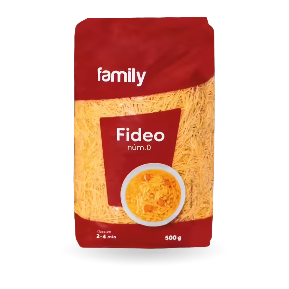 1020000040 Fideo cabellín (Family) 500 g - MercoCaribe