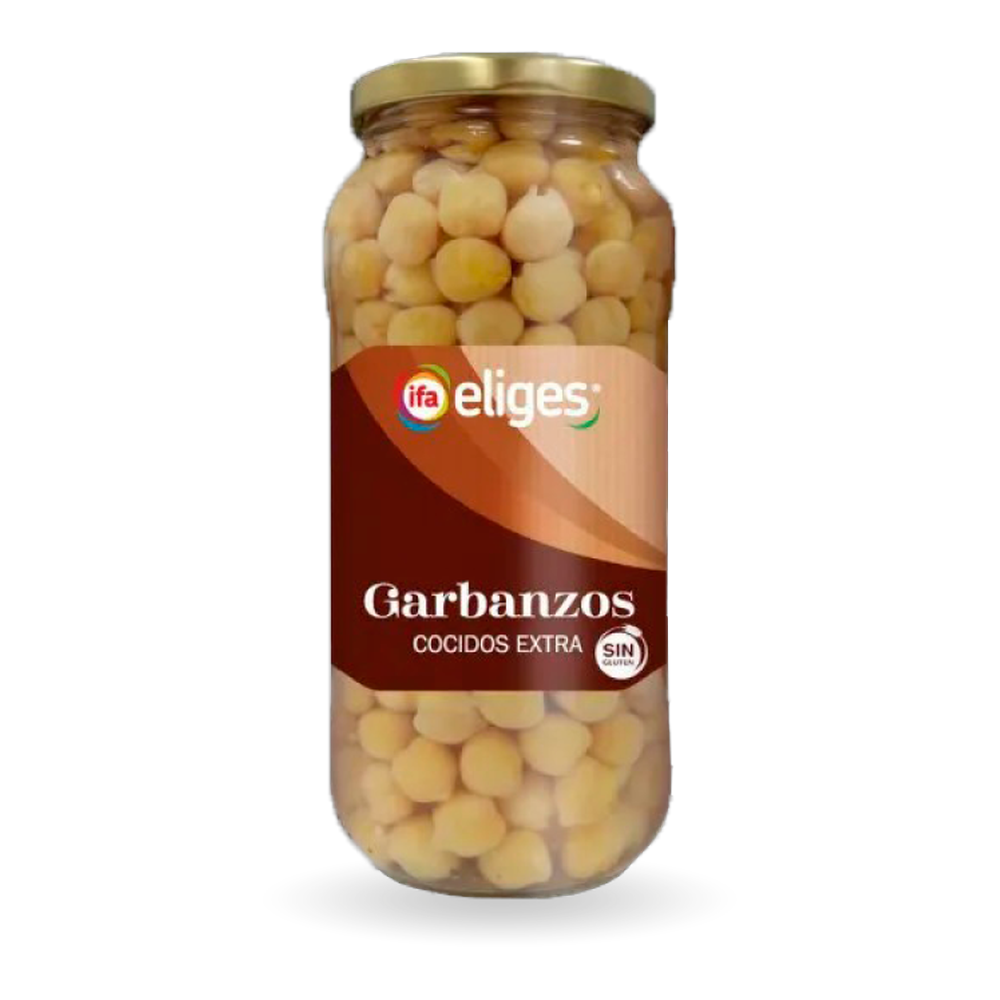 1020120026 Garbanzos cocidos (Ifa Eliges) frasco 400 g pne. - MercoCaribe