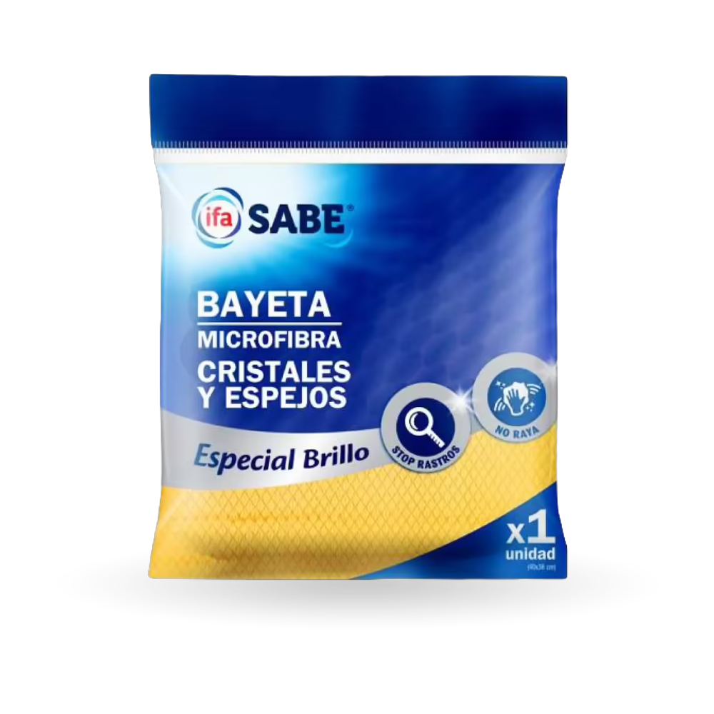 1514000011 Bayeta de microfibra para cristales y espejos (Ifa Sabe) - MercoCaribe