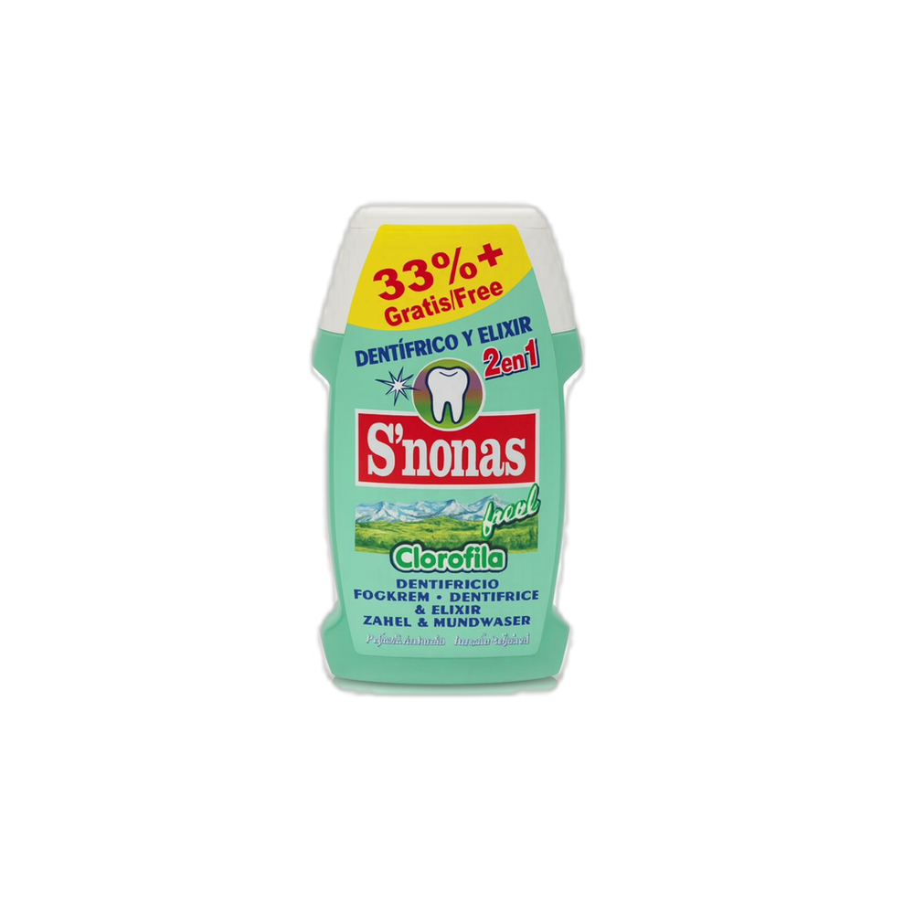1612000008 Crema dental elixir clorofila verde (S'Nonas) 100 ml - MercoCaribe