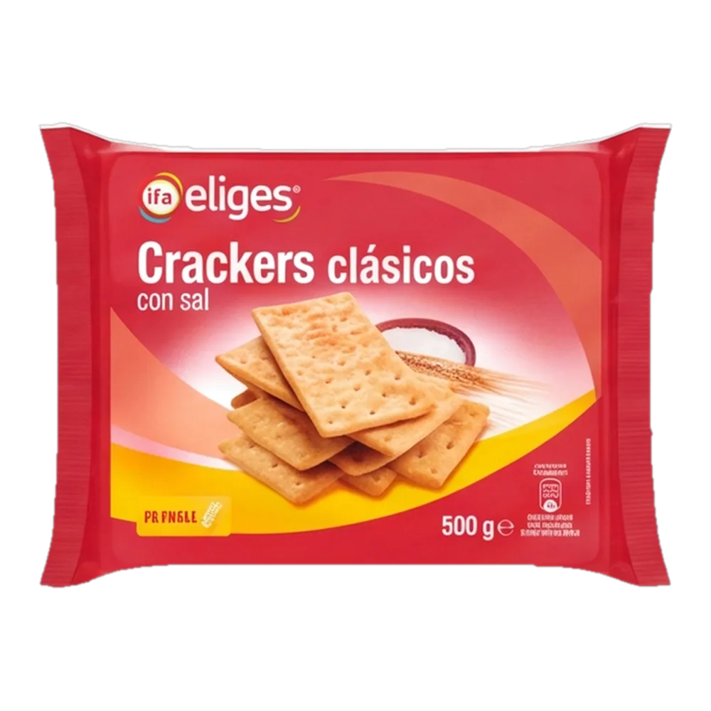 1001101000273 Galletas Crackers Clásicos con Sal (Ifa Eliges) 500g - MercoCaribe