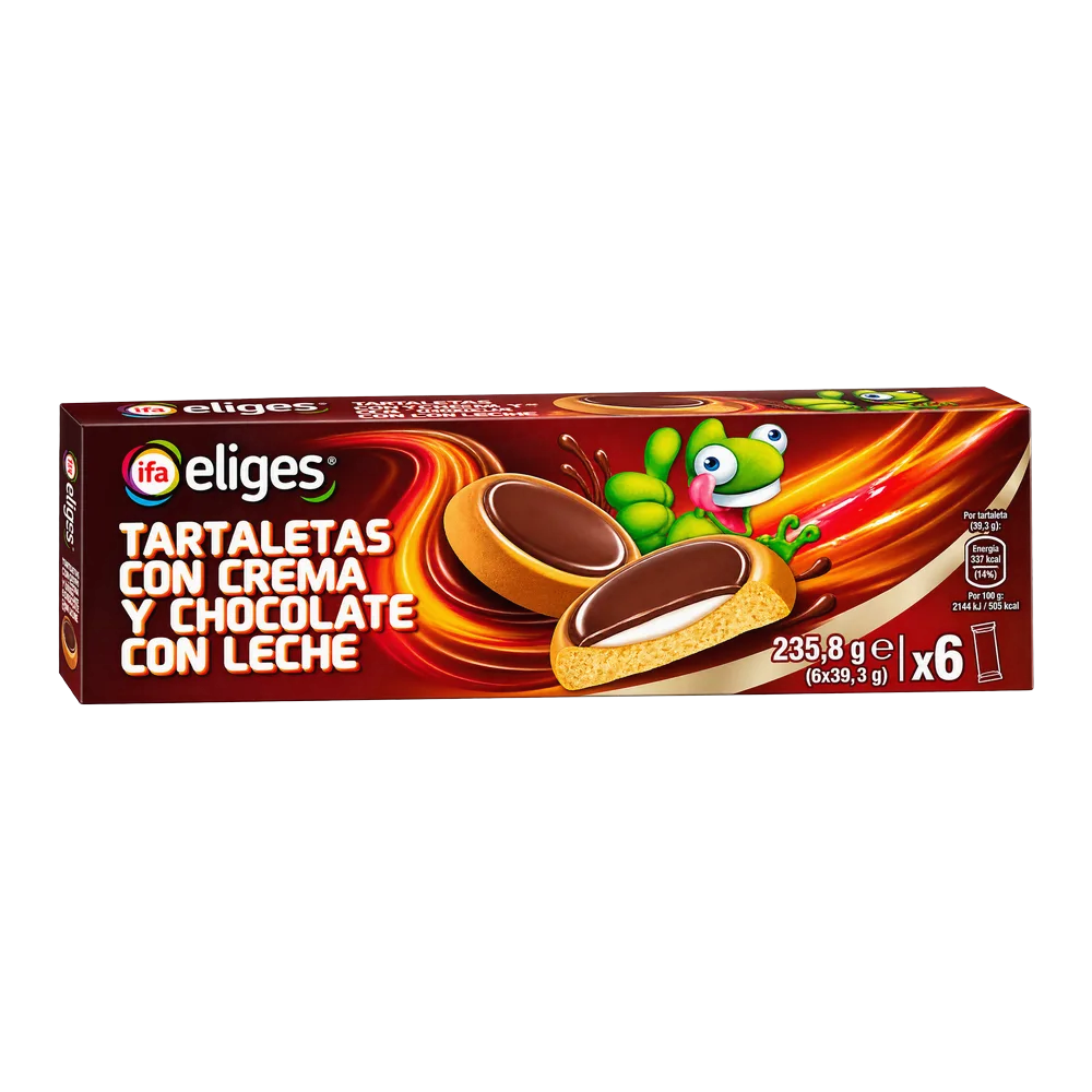 1001101300313 Tartaletas de Crema y Chocolate (Ifa Eliges) 6ud.x39.3g - MercoCaribe