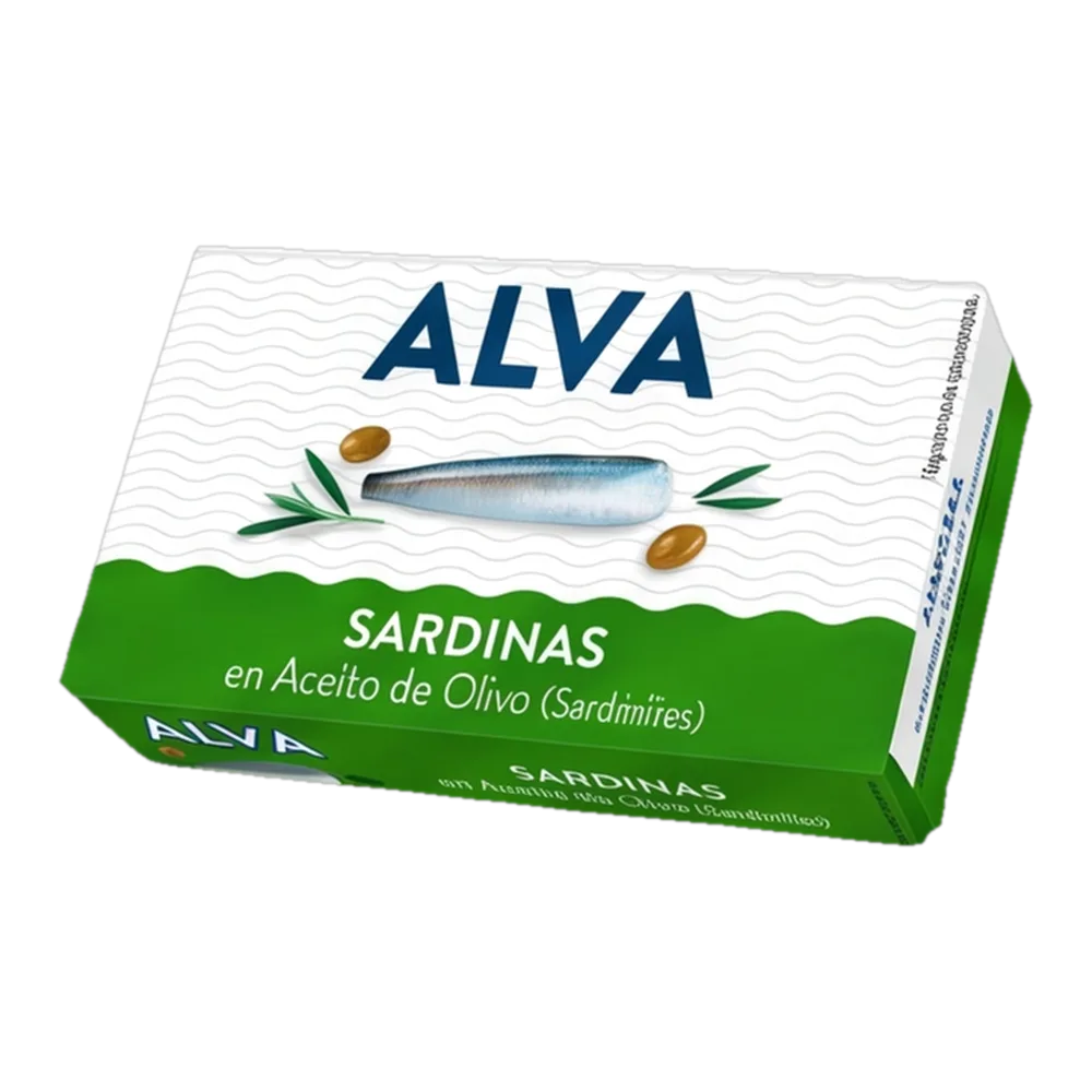 1001102100214 Sardinillas en aceite de oliva (Alva) 88 g - MercoCaribe
