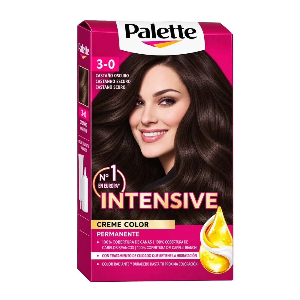 1001161000055 Tinte Color Intenso (Palette) Castaño Oscuro Nro.3 - MercoCaribe